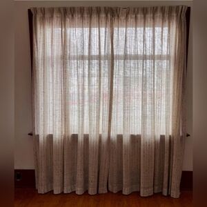 Cream Sheer Curtain Panels (PAIR)